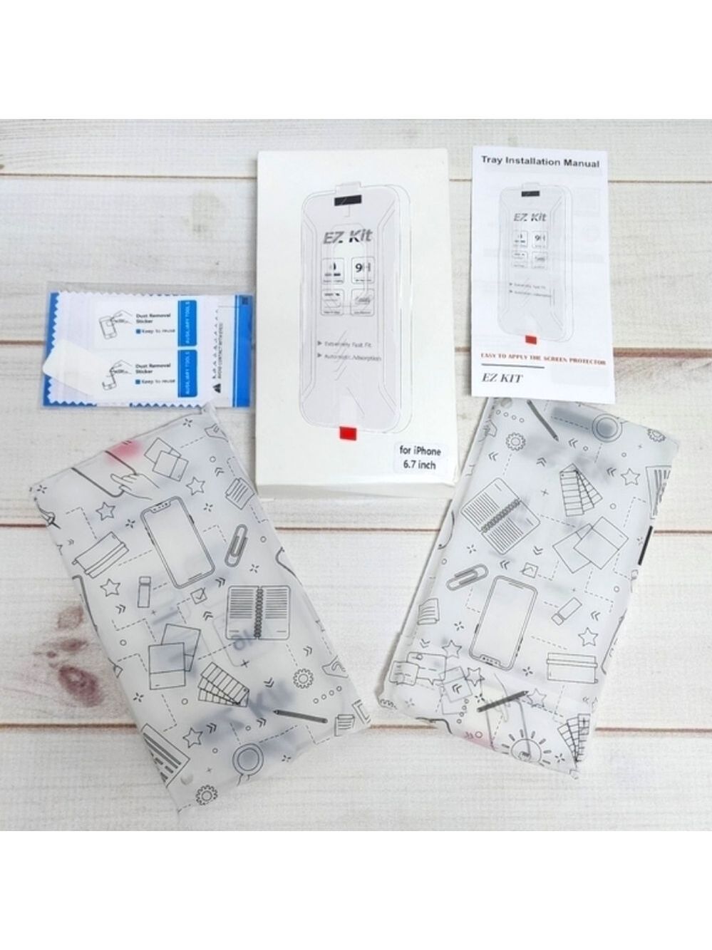 2 Pk Glass Screen Protector for iPhone 14 Pro Max / 14 Plus / 13 Pro Max 6.7 New